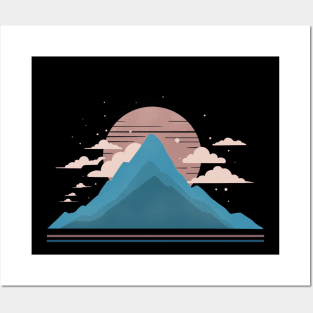 Minimalist mountain Posters and Art